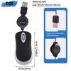 AEE4-Мини USB Проводная Мышь Втягивающийся Кабель Крошечная Маленькая Мышь 1600 DPI Оптическая Компактная Дорожная Мышь Для Windows 98 2000 XP Vista V