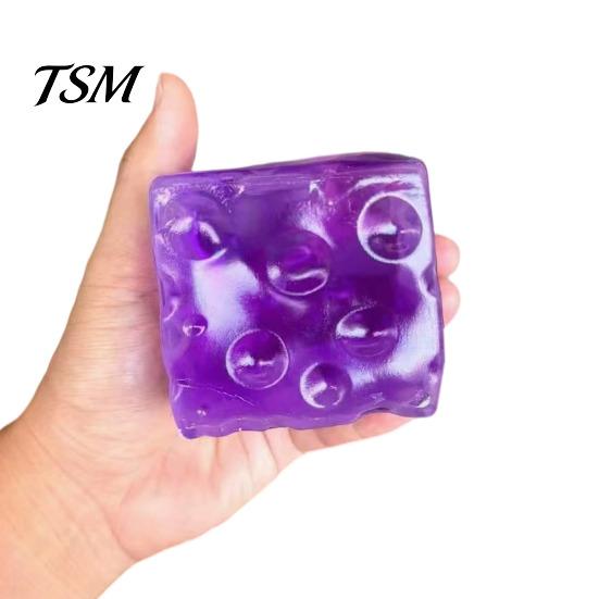 Sensory Stress Toy Shapeable Cheese Cube Squeeze Toy, Anxiety Relief Block Office Relaxation Gadget Fake Pinch Home Tool Reduction
