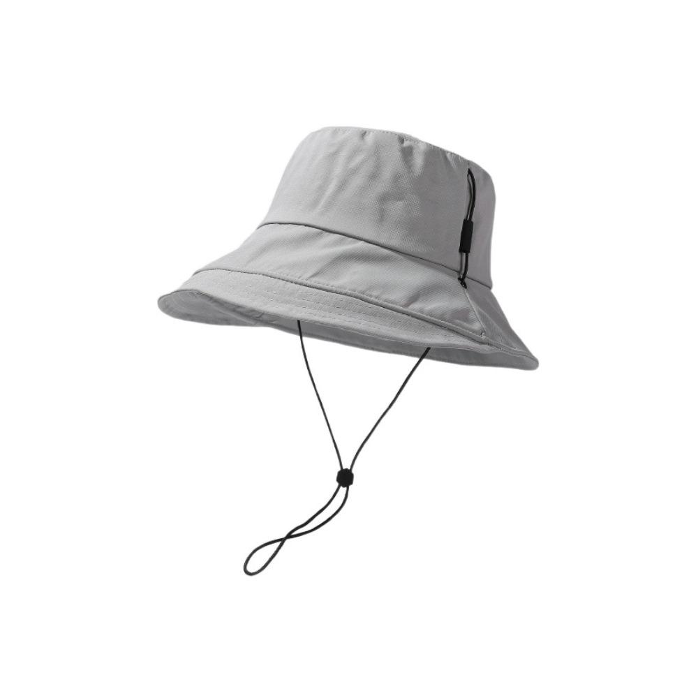 Windproof Rope Quick Drying Fisherman Hat Wide-Brim Foldable Sun Hat Sunshade Bucket Hat Travel