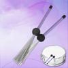 2PCS Rubber+Metal Drum Brushes Purple Color Drumstick Brushes  For Percussion Instruments