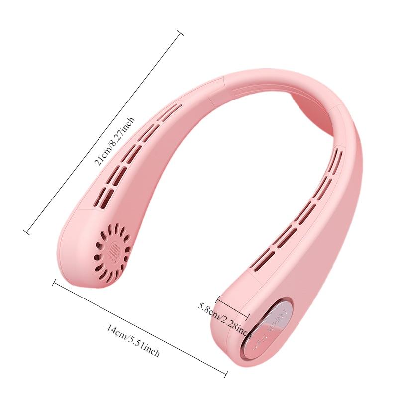 1pcs Portable Neck Fan, No Blades, USB Personal Fan, 3 Speeds Adjustable, Faster Cooling, Ultra-quiet, Suitable for Home, Office and Sports