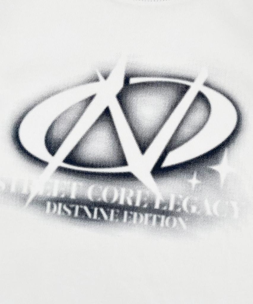 DISTN9NE Oval Logo Slim Ringer Short Sleeve T-Shirt Lq3Tf609_White