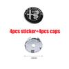 OUVKF1 4Pcs For Alfa Romeo Giulietta 147 Giulia Spider GT MiTo Stelvio 159 TZ3 Car Wheel Center Hub Caps Sticker Badge Tire Rim Covers