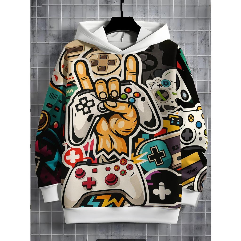 Новая толстовка с капюшоном с 3D-принтом, модная толстовка с длинным рукавом и капюшоном, удобный пуловер для мальчиков и девочек, детская толстовка