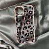 INS Черный чехол для телефона с леопардовым принтом для iPhone 16 15 11 12 13 14 Pro Max 13 12 Mini 15 16 Plus Мягкий ударопрочный бампер Чехол Funda