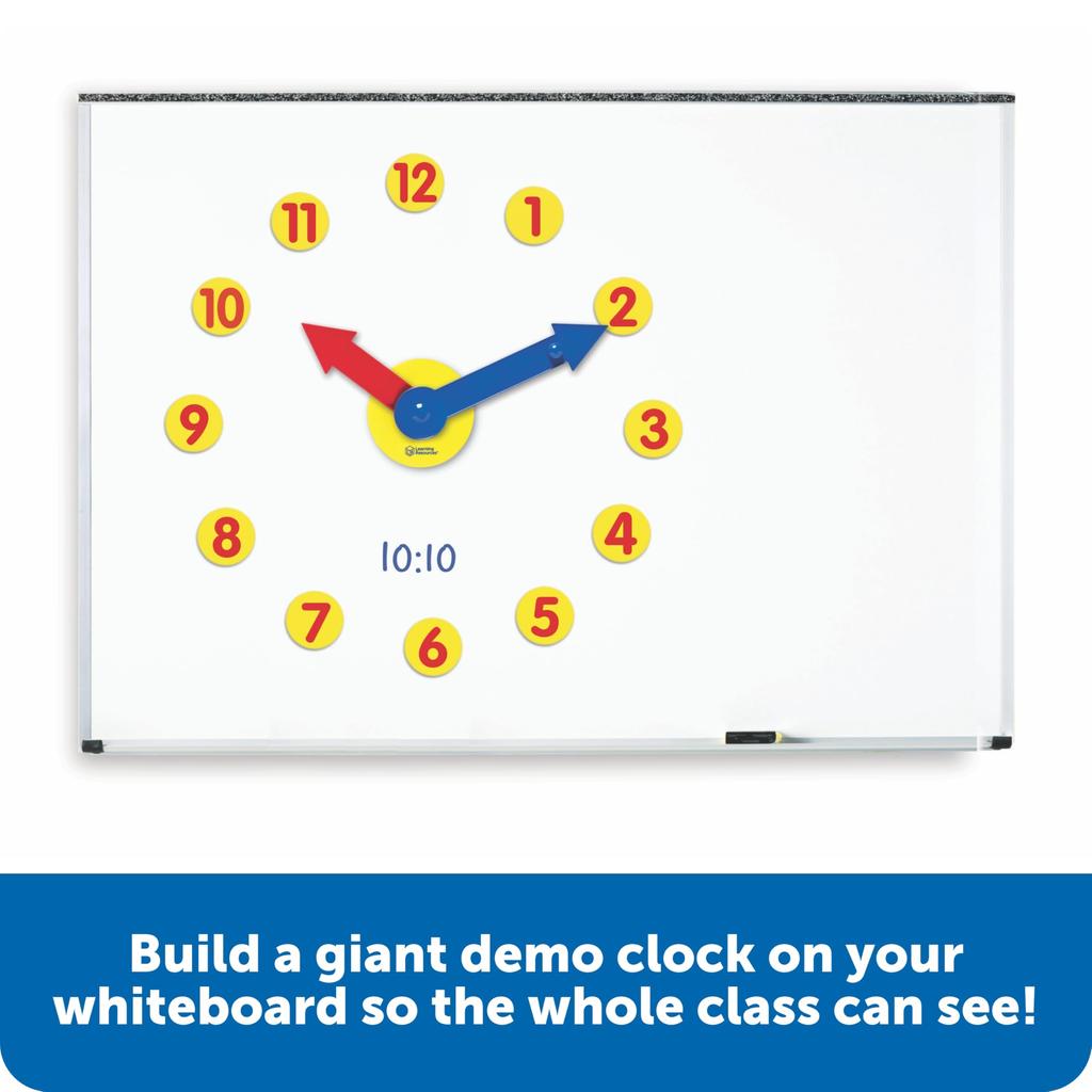 Learning Resources Learning Clock Classroom Clock Magnet Set LER2984 Authentic