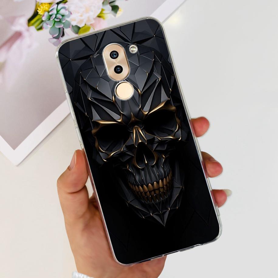 For Honor 6X Case BLN-AL10 BLL-L22 BLN-L21 Cover Fashion Flower Clear Silicone Soft Funda For Huawei Mate 9 Lite GR5 2017 Bumper