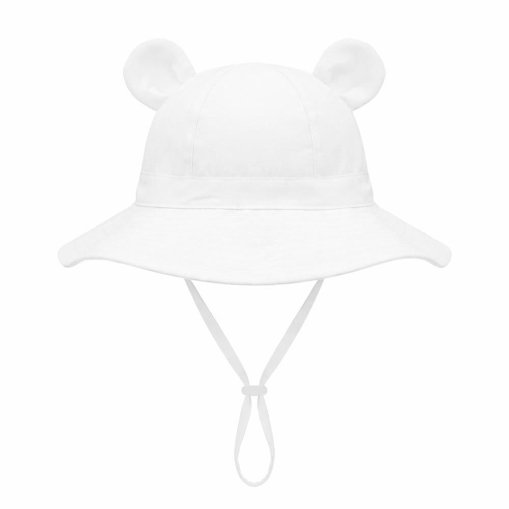 Cartoon Bear Kids Sunshade Bucket Cap Breathable Folding Baby Sun Hat Children Fisherman Hat Girls