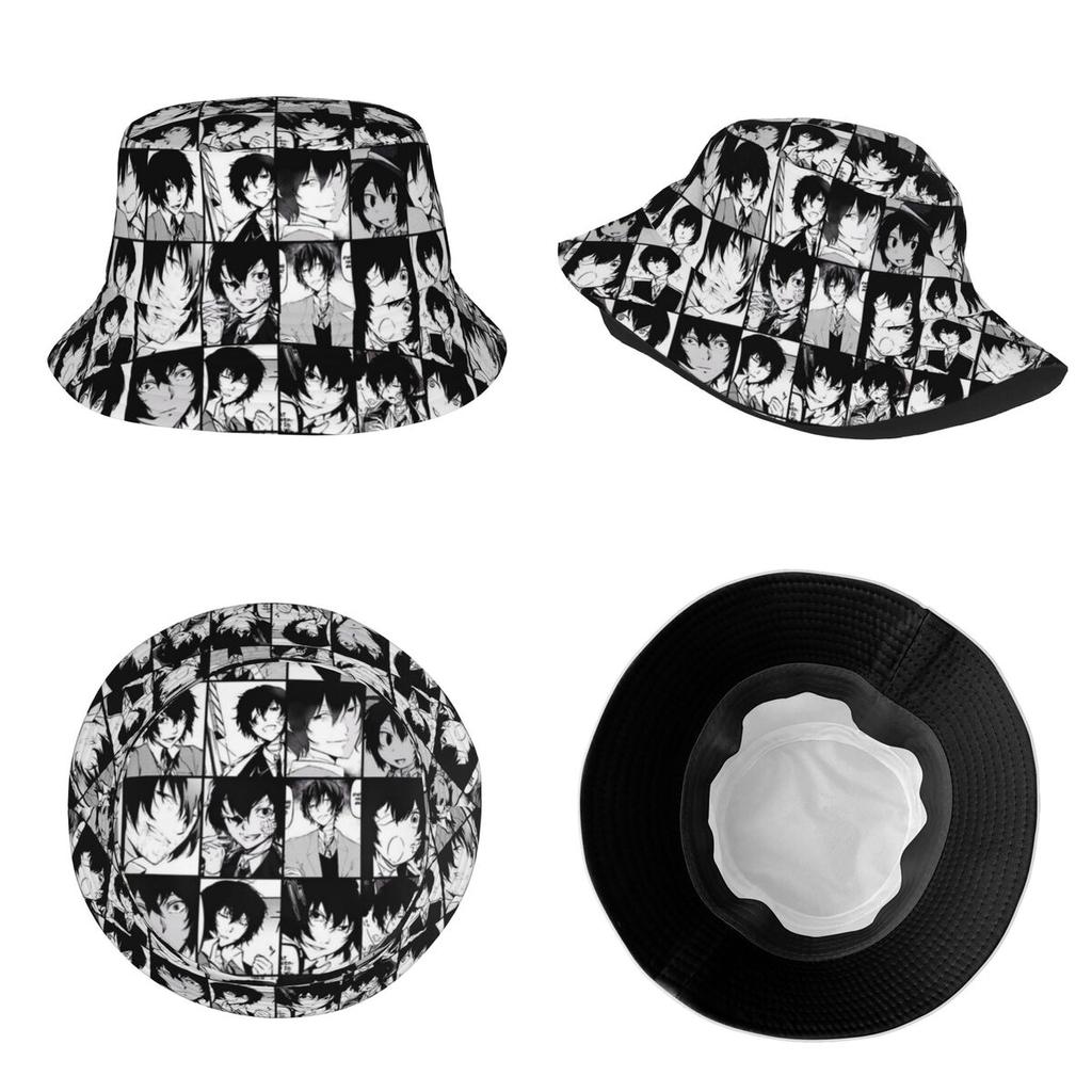 Уникальный дизайн Дазай Осаму Коллаж Манга Панама Подростковая уличная спортивная шапка Бунго Бродячие собаки Аниме Рыбак Шапки Путешествия Головные уборы