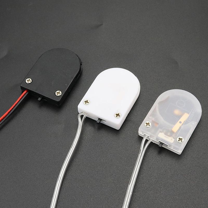 5 шт. Держатели батареек-таблеток CR2032 с проводами и переключателем ON-OFF, Корпус для батарейки 3V, Однослотовый чехол для батарейки