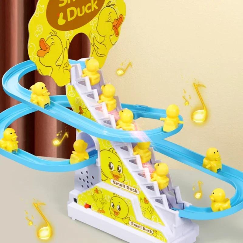 Children's Ducklings Climb Stairs Cute Ducks Climb Stairs Baby Electric Singing Toys Duck Slides