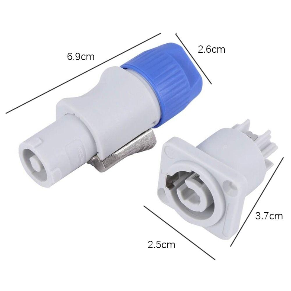 10 Pc/bag Durable Powercon Connector Male Plug Blue/White 3 Pin Speaker Plug  Beam Lamp