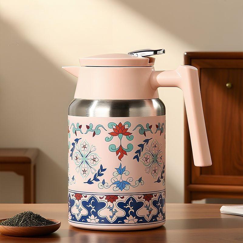 BEPAN 1PC Insulation Kettle Chinese Wind Large Capacity Household Kettle New Coffee Pot Warm Bottle Household Goods