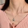 S925 pure silver inlaid with natural topaz, yellow crystal, garnet, colorful treasure necklace for women, simple retro high-end pendant