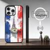 Чехол для телефона с флагом Франции Для iPhone17,16,15,14,13,12,11 Plus,Pro Магнитный Для беспроводной зарядки Magsafe