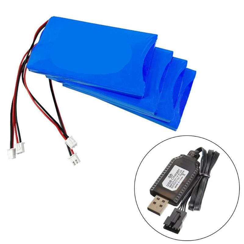 2 шт. Кабель USB-зарядки 7,4 В со штекером SM2.0 4P для LiPo аккумуляторов, для питания автомобилей и транспортных средств