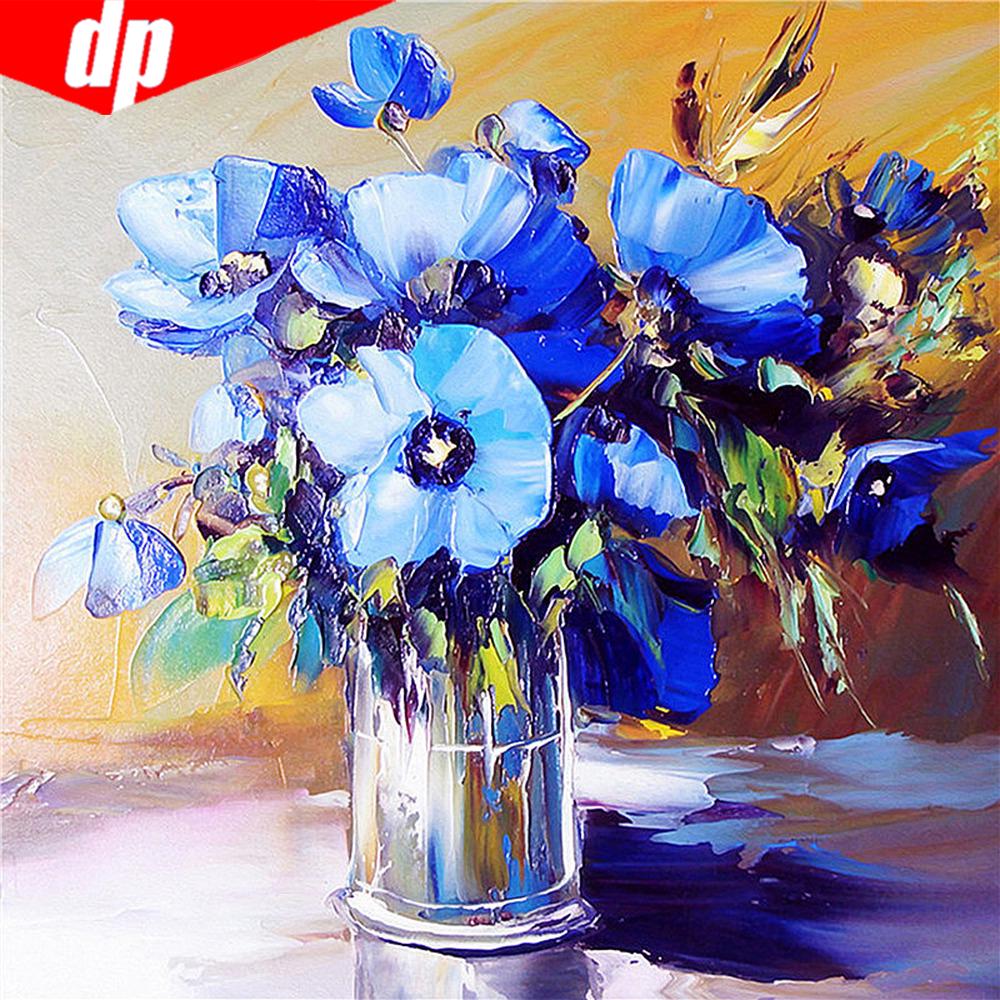 Алмазная картина, полная круглая картина с растением, стразы, Алмазная мозаика, цветы