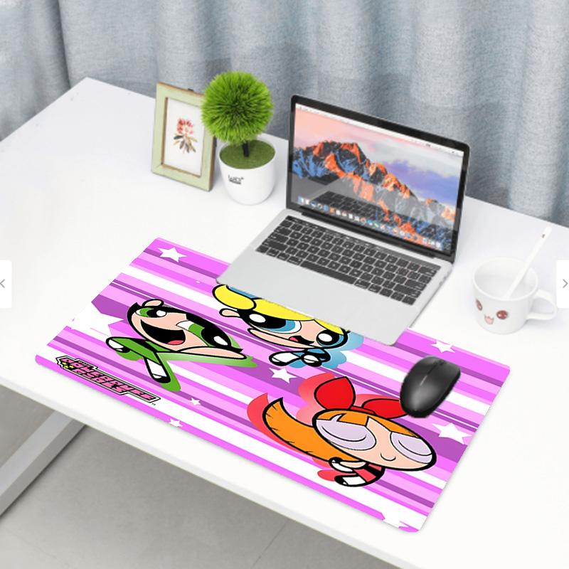 The Powerpuff Girls Print Mouse Pad, Anti‑Slip Desktop keyboard Mat, for PC Laptop Gaming Working Daily Use, Cool Festival Birthday Gift