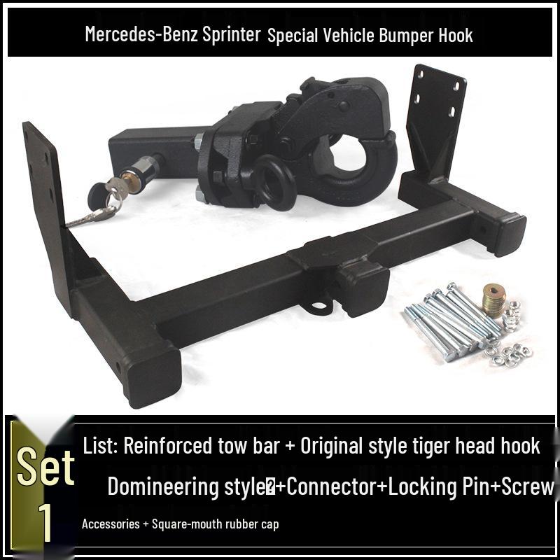 Compatible Mercedes-Benz Sprinter, V-Class, B-Class RV Tow Hook and Rear Trailer Hitch Adapter