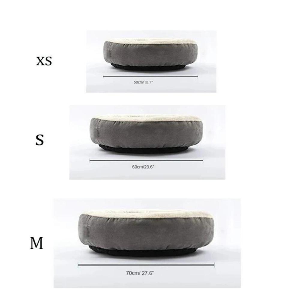 Уютная кошачья кровать для дома, противоскользящая круглая пончиковая успокаивающая подушка для маленьких, средних и больших домашних животных, теплая мягкая собачья кровать, которую можно стирать в стиральной машине