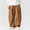 Осенняя мужская уличная одежда брюки с широкими штанинами мужские хлопковые повседневные брюки гаремы мужские оверсайз брюки карго мужские джоггеры однотонные брюки