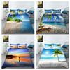 Пляжное пододеяльник, наволочка, комплект постельного белья для семейной спальни из 2 или 3 предметов, односпальная кровать, двуспальная кровать, полноразмерное моющееся мягкое домашнее постельное белье