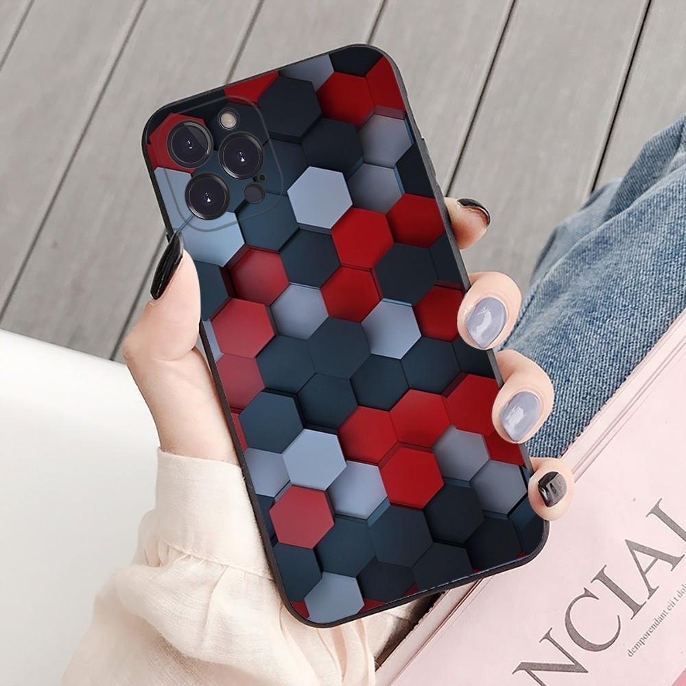 Чехол для мобильного телефона iPhone16Plus, роскошная геометрия, классный чехол для мобильного телефона, окрашенный анти-падения для анти-падения руки