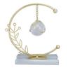 Metal Leaf Crystal Ball Decoration Creative Hand Soldered Iron Art Crystal Ball Ornament for Office