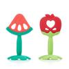 Baby & I Silicone Fruit Teether + Case 2-piece Set Watermelon + Apple, No Stem, Mixed Colors, Korean Baby Products