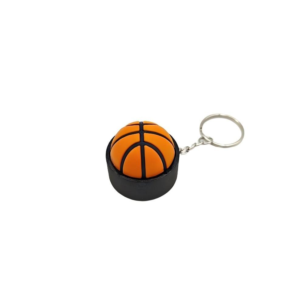 Sports Theme Stress Relief Keychain Spherical Button Clicker Keychain Daily Carry