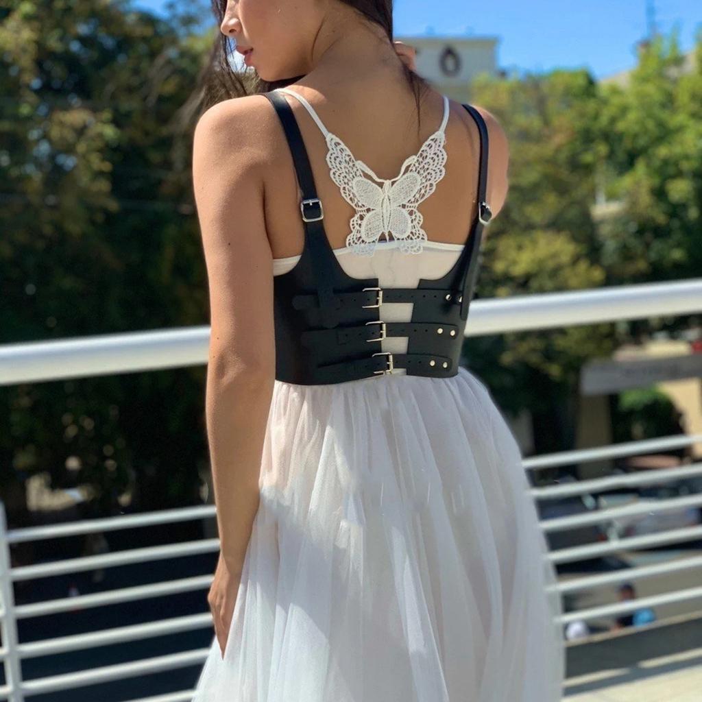 Женский модный ремень уличный стиль панк от талии до плеч кожаная портупея широкий ремень подтяжки готическая одежда аксессуары