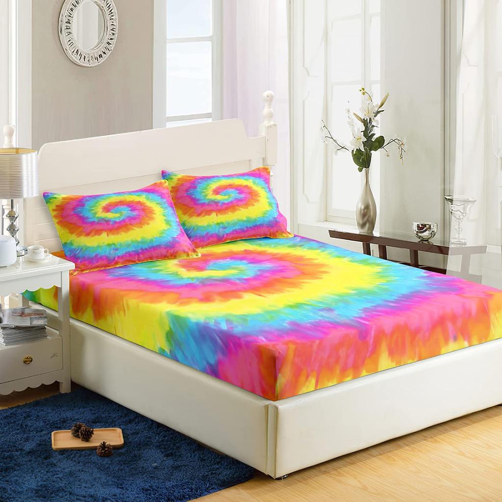 Узор Розовый Фламинго Шапка на Кровать Комплект из Трех Предметов Цифровая Печать Постельное Белье Шапка на Кровать Комплект из Трех Предметов Дети И Взрослые