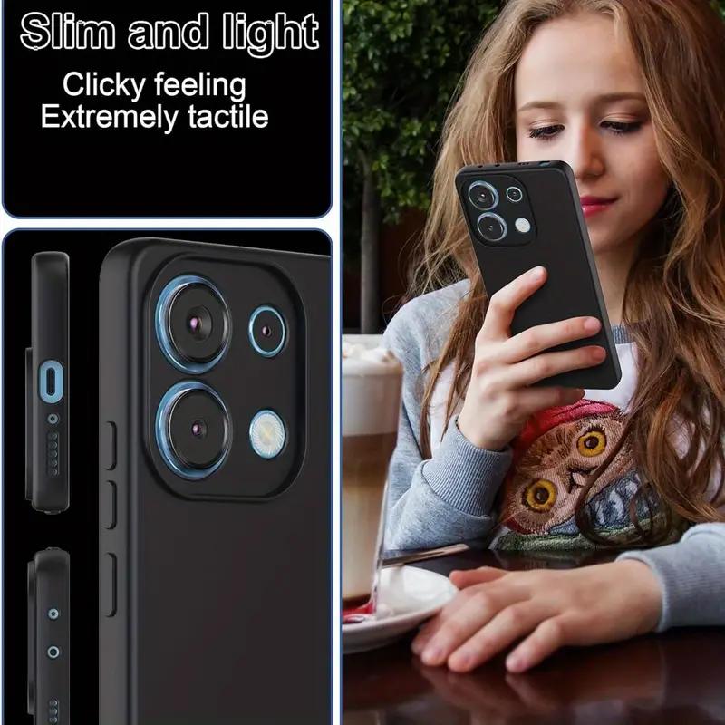 Мягкий силиконовый чехол из ТПУ для телефона, жидкий силиконовый чехол для Redmi 13 13C Note 13 4G 5G Note 13 Pro 4G 5G Note 13 Pro + A3 A3X POCO C65 X6 M6 F6 Pro