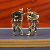 Vintage Brass Frog Wizard Statue Desktop Ornament Metal Cute Figurines Miniatures Home And Office Decoration Car Ornaments