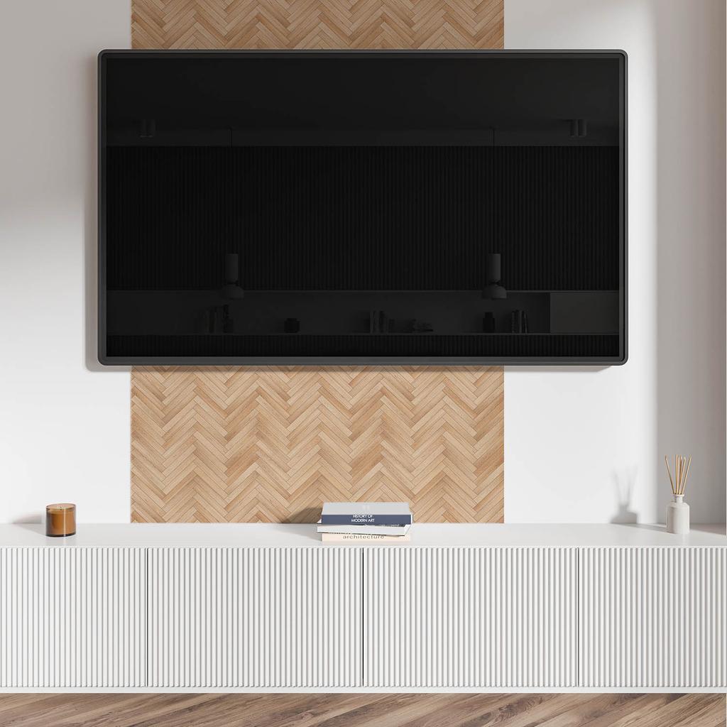 Decorative Self-Adhesive Vinyl Wall Tiles Herringbone Floor Pattern 9x30x30 cm