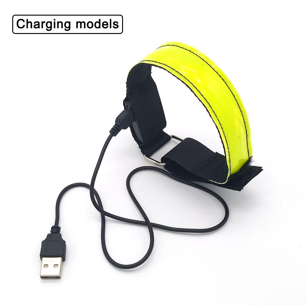 USB-зарядка на руку светодиодный светящийся ночной бег регулируемый светоотражающий пояс для езды на велосипеде на открытом воздухе ночные сигнальные цвета