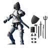 Armor Knight Action Figure with Accessories Movable Joints 3D Printed Medieval Warrior Soldier Model Toy Stress Relief Articulated Dummy Decoration
