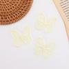 100pcs 4.5CM Chiffon Butterfly 3D Simulation Mesh Butterfly Patch  Hair Clip Accessories