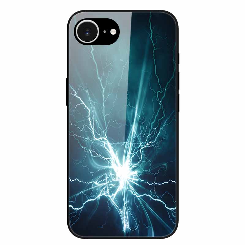 For iPhone 16E 2025 Case Black Bumper Tempered Glass Hard Phone Cases for iPhone16e 16e Back Cover for iPhoneSE SE 2025 Cool New