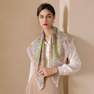 Silk scarves summer Japan and Korea sweet headgear satin silk scarves women's small square scarves outdoor shooting travel small silk scarves, sun pr