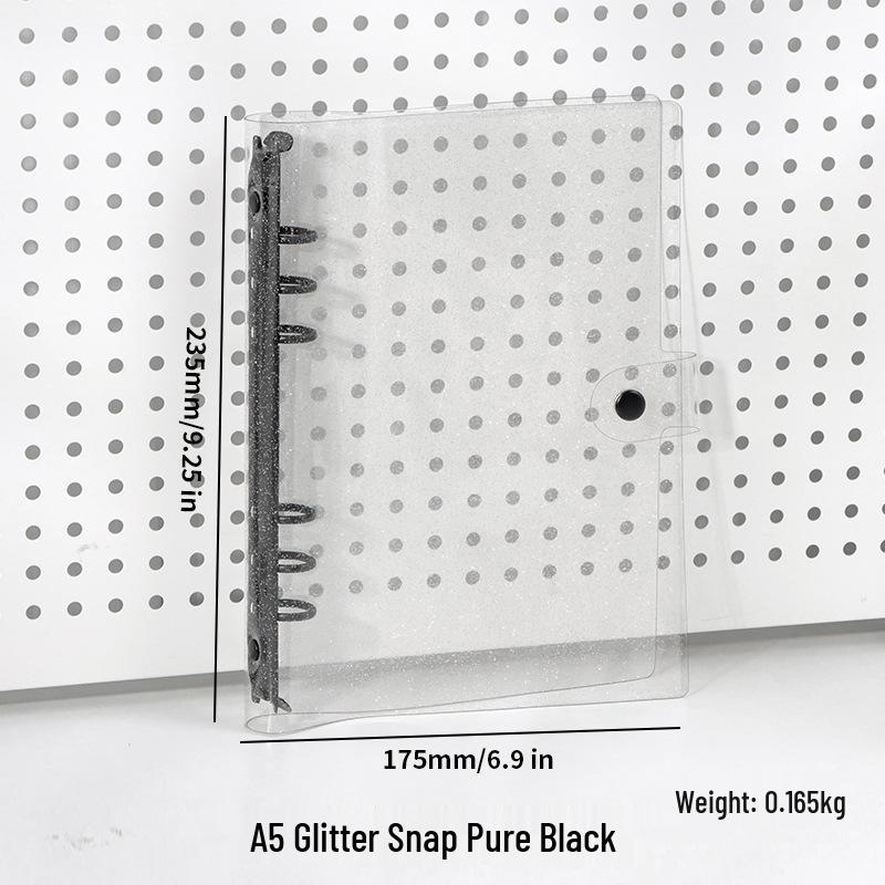 PVC Transparent 6-Hole A5/A6 Planner & Photo Album with Snap Button