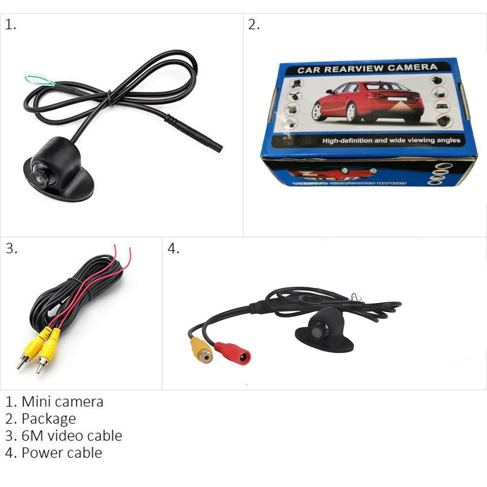 12V Mini CCD Coms HD Night Vision 360 Degrees Car Rear Front Side View Backup Camera