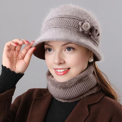 2 шт./компл. Женская зимняя шапка и шарф Эластичный мягкий теплый однотонный дизайн