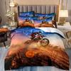 Galaxy Starry Sky Duvet Cover Set for Boys, Speed Rider, Super Cool, Racing Car Comforter, Bedding Sets for Men, Teen, Queen Siz