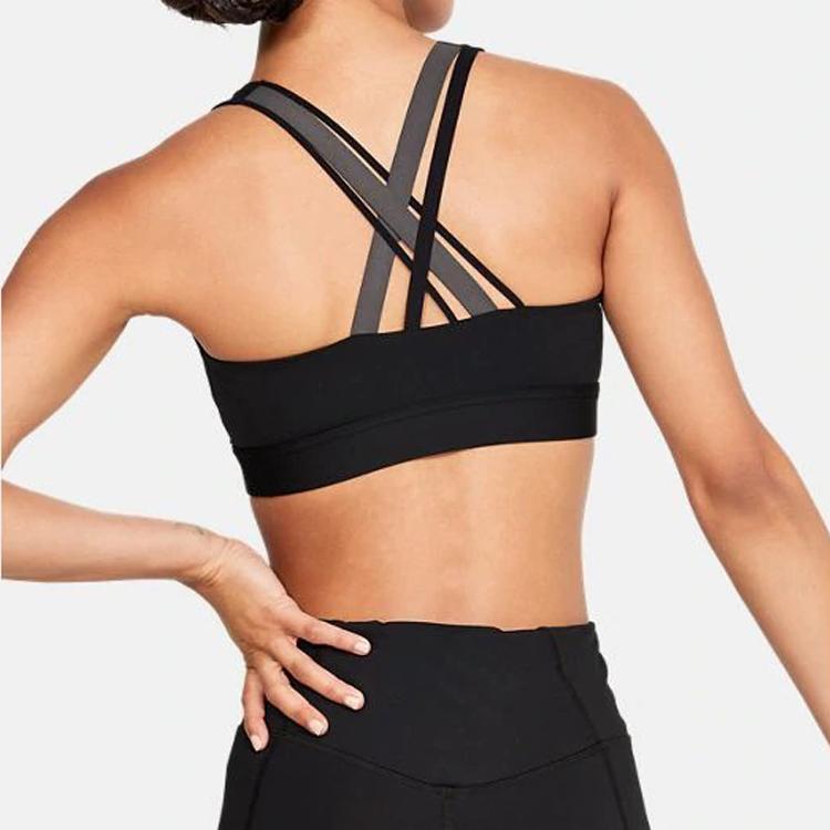 Under Armour Спортивный бюстгальтер для тренировок низкой интенсивности Rush, женское нижнее белье, черный 1351987-001