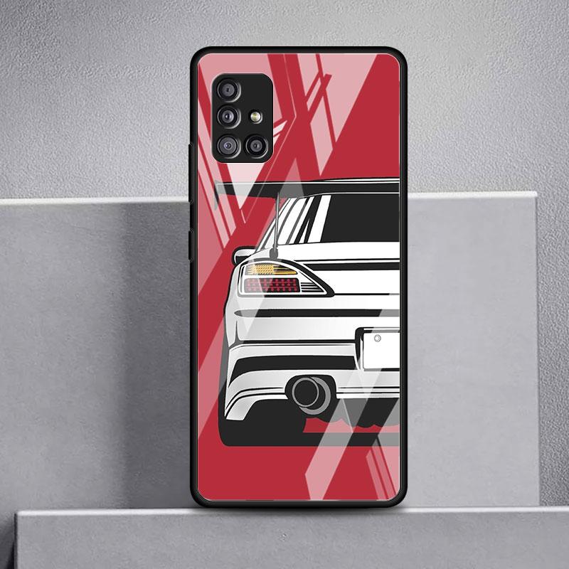 Японский стеклянный чехол со спортивными автомобилями JDM для Samsung Galaxy A52 A71 A50 A51 A70 A21s A31 A72 A10 A12 A30 A22 5G, чехол для телефона