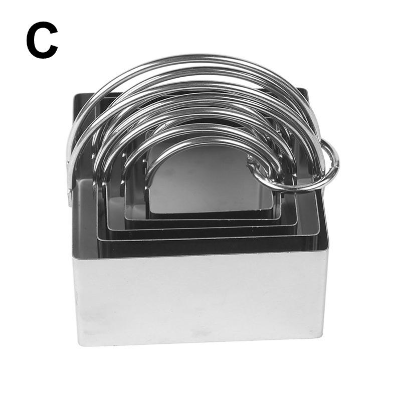 5 Pieces/set Biscuit Mold Set Round Stainless Steel Biscuit Tool Cookies Cutter With Handle, Professional Baking Dough Tools
