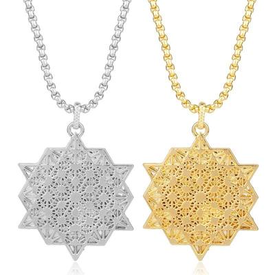 Модное ожерелье с подвеской в ​​виде куба Метатрона «Цветок жизни» Мандала, ювелирные изделия ручной работы с сакральной геометрией