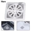 50 шт. Одноразовый уловитель волос для напольного слива в душевой раковине 10 см x 10 см Серый