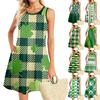 Summer Dresses For Women Beach Boho Sleeveless St. Patrick's Day Printing Flowy Pocket Tshirt Tank Sundresses